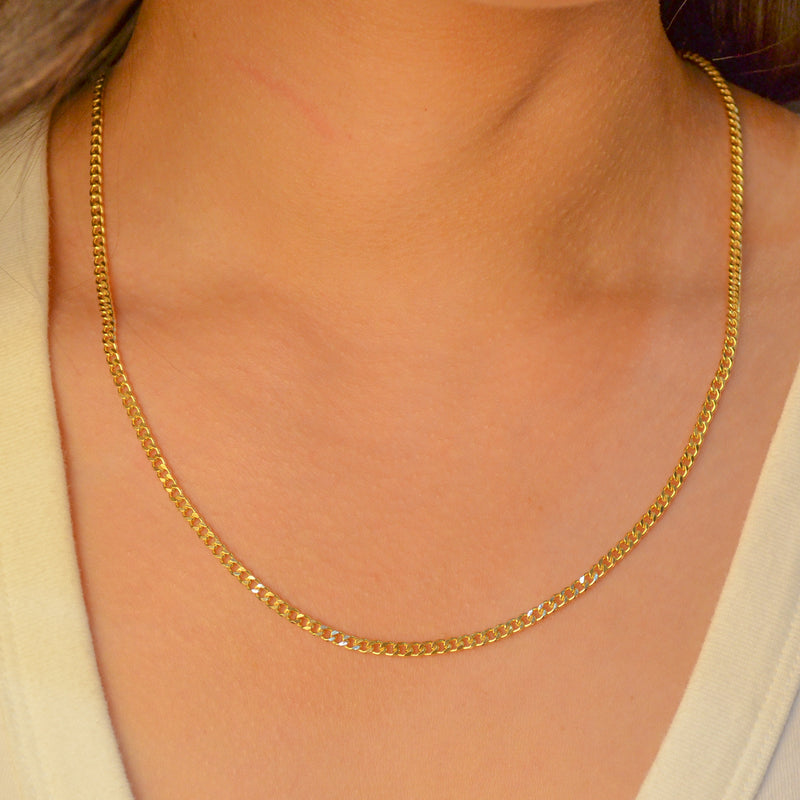 FLAT CURB GOLD CHAIN I