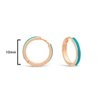 COLOURED CLASSIC HOOP GOLD EARRING
