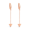 DROPPED TRIANGLE GOLD EARRING