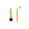 DROPPED SQUARE GOURMET GOLD EARRING