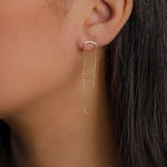 CLASSIC DOUBLE CHAINED GOLD EARRING