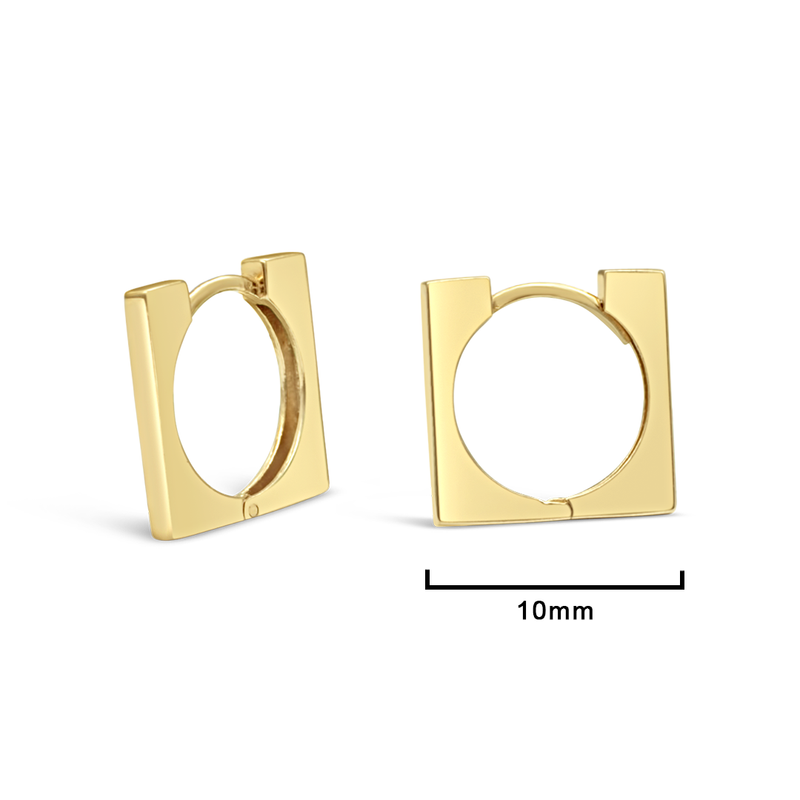SOLID SQUARE GOLD EARRING