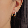 SOLID SQUARE GOLD EARRING