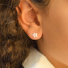 KIDS' COLORED STAR STUD GOLD EARRING