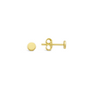 SHINNY SOLID CIRCLE STUD GOLD EARRING