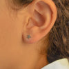 SHINNY SOLID STAR STUD GOLD EARRING