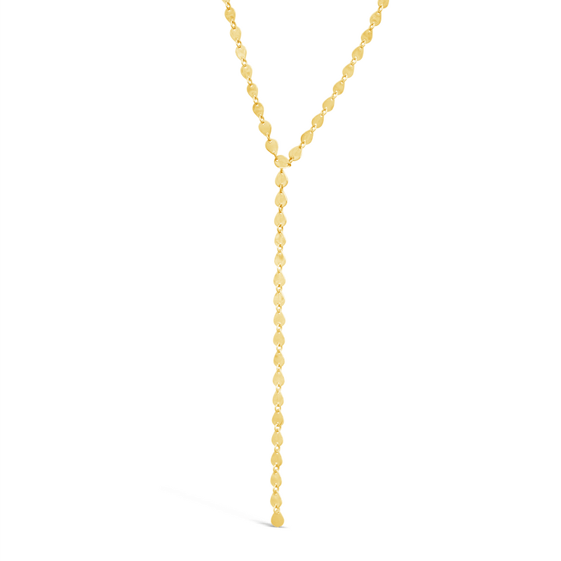 LINE OF CONNECTED PEARS GOLD NECKLACE