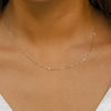 SIMPLE SEPARATED STONES DIAMOND NECKLACE