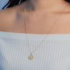 DOUBLE FACED CAPRICORN HOROSCOPE GOLD NECKLACE