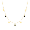 SIMPLE COLOURED ENAMEL STARS GOLD NECKLACE