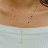 DROPPED CROSS GOLD NECKLACE