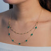 DOUBLE SEPARATED OVALS GOLD NECKLACE