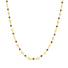 SHINNY TINY CIRCLES WITH COLOURED BEADS GOLD NECKLACE