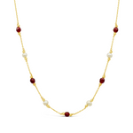 SEPRATED PEARLS GOLD NECKLACE