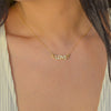 CZ WINGED LOVE WORD GOLD NECKLACE