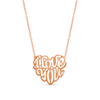 "I LOVE YOU" SHAPED HEART GOLD NECKLACE