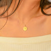 DOUBLE FACED VIRGO HOROSCOPE GOLD NECKLACE