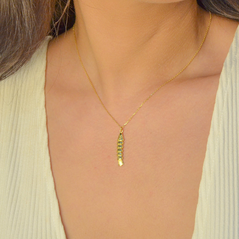 SHINNY FLEXIBLE FISH GOLD NECKLACE