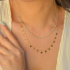 DOUBLE LINED BEADS AND STARS GOLD NECKLACE