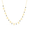 ENGRAVED STARS WITH  BEADS GOLD NECKLACE