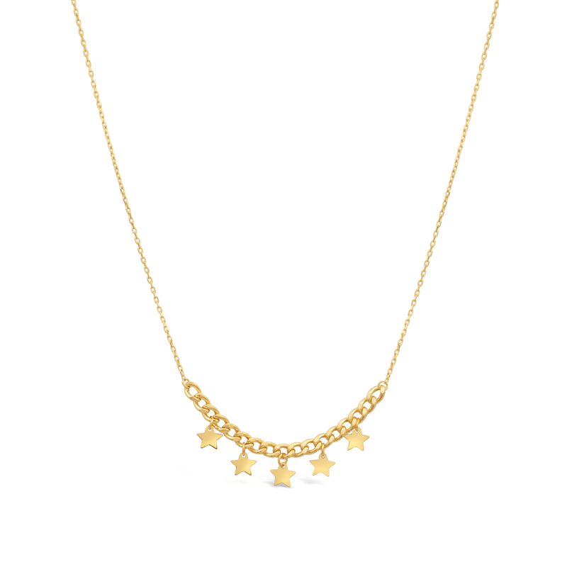 STARS ON GOURMET GOLD NECKLACE