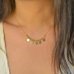 GOURMET WITH CIRCLES GOLD NECKLACE