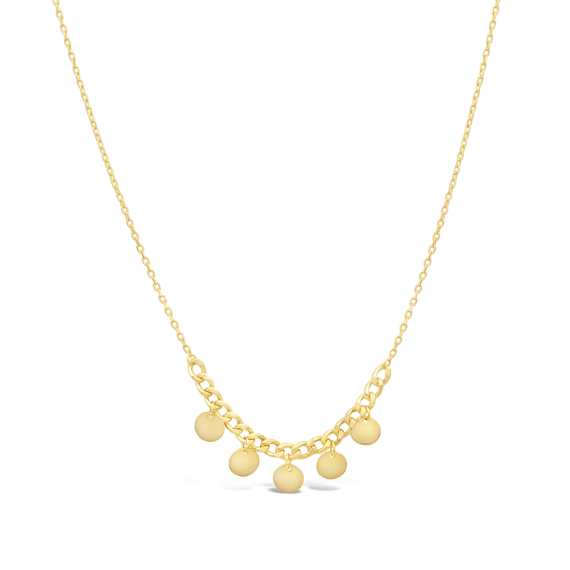GOURMET WITH CIRCLES GOLD NECKLACE