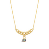 BLUE LOCK CHAINED GOLD NECKLACE