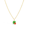KIDS' RED BUG GOLD NECKLACE