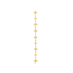 LINE OF EIGHT POINTED RECTILINEAR GOLD PIERCING