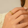 DOUBLE GOURMET GOLD RING