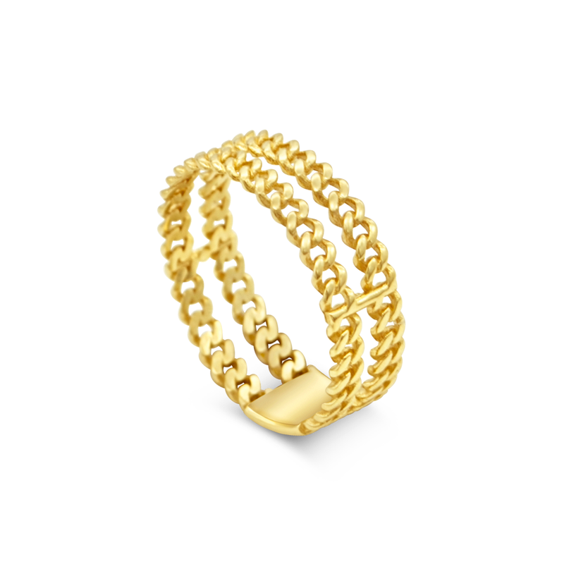 DOUBLE GOURMET GOLD RING