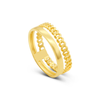 DOUBLE GOURMET AND PLAIN GOLD RING