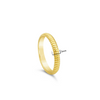 SHINNY THICK STRIPED BAND GOLD RING