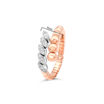 MARQUISE SHAPED STONES WITH BEADS BAND DIAMOND RING