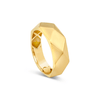 SHINNY PENTAGON SHAPED GOLD RING