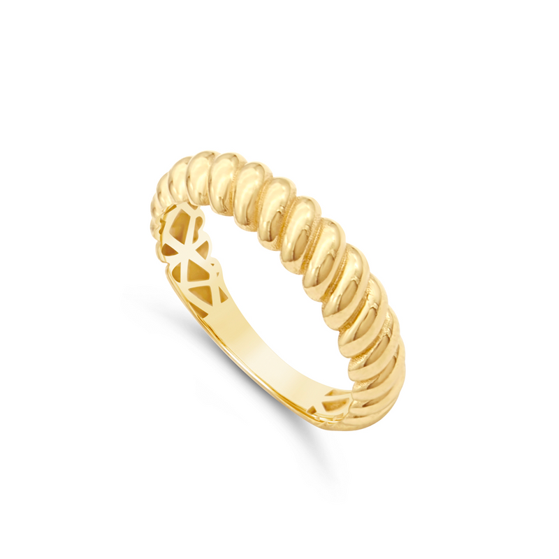 SHINNY THICK TWISTED GOLD BAND