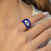 WIDE BAND Evil EYE GOLD RING
