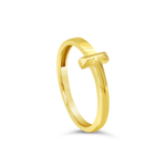 SHINNY CROSS GOLD RING