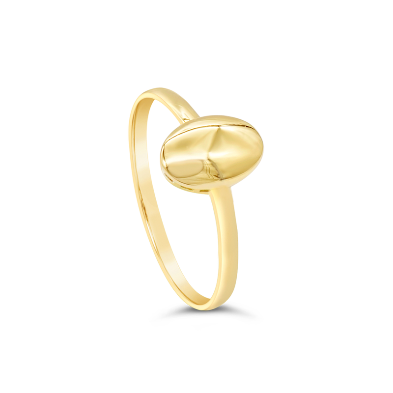 BLOWNED OVAL SHAPED GOLD RING