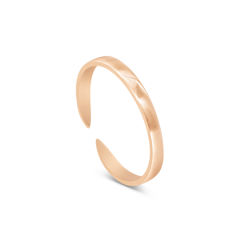 SHINNY OPEN BAND GOLD RING