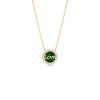 CZ LOVE WORD ON SHELL GOLD NECKLACE
